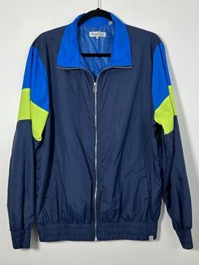 Sovereign Code Game Day Zip Windbreaker Mens Sz Medium Blue Used Great Condition